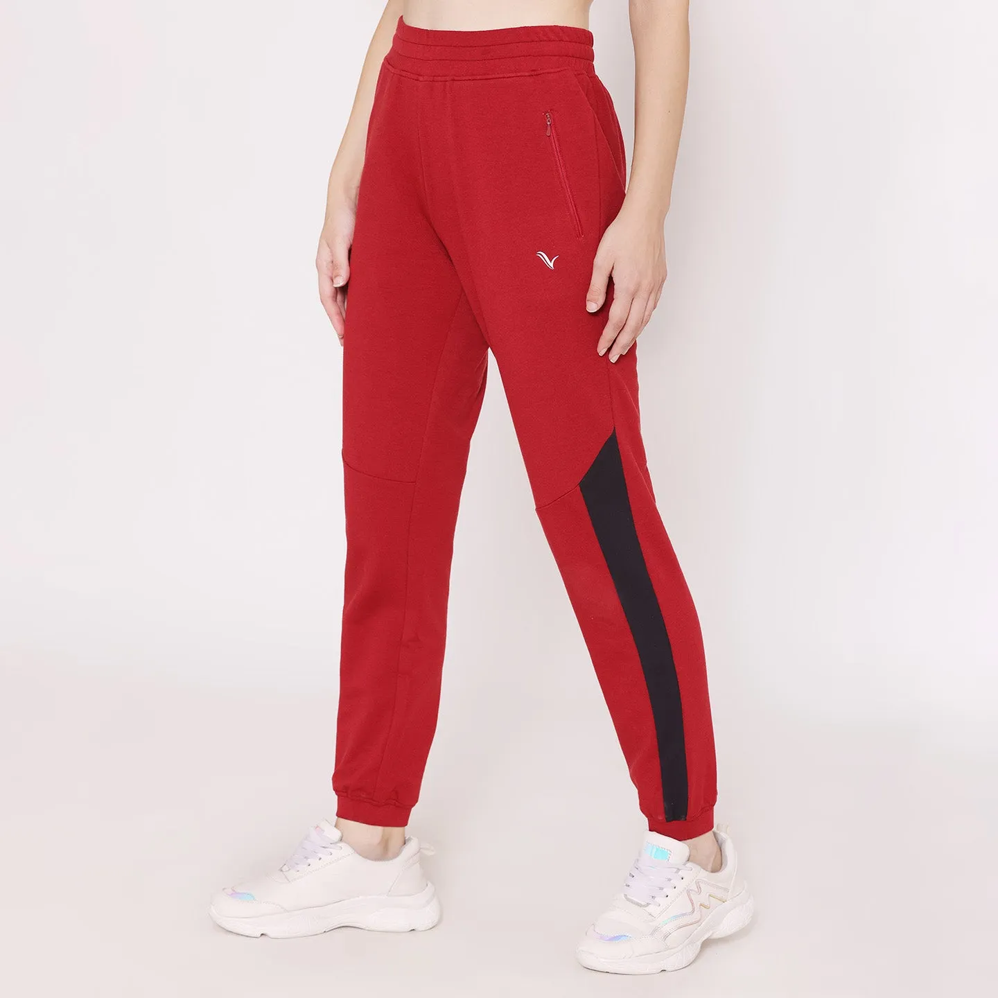 Women Fashion Jogger Pants - Biking Red