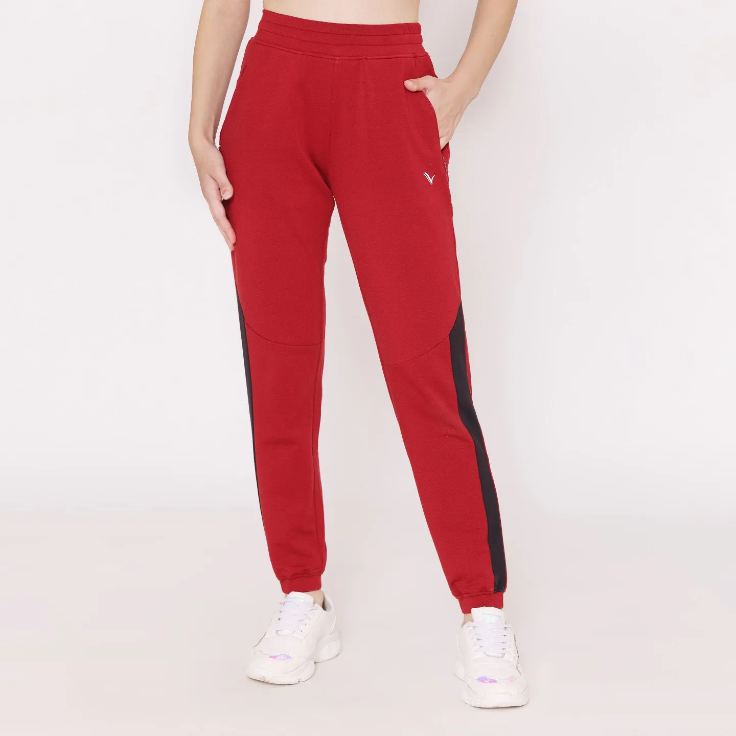 Women Fashion Jogger Pants - Biking Red