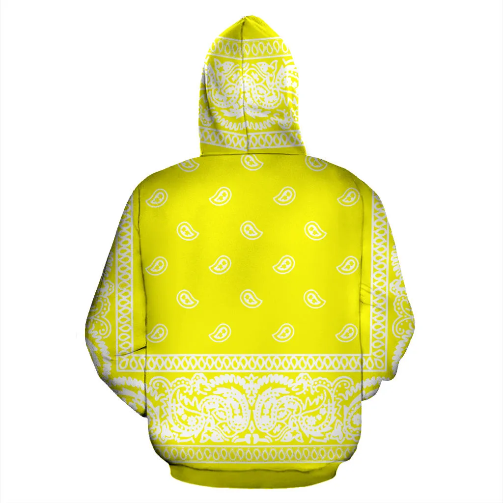 Yellow Bandanna Zip Up Hoodies